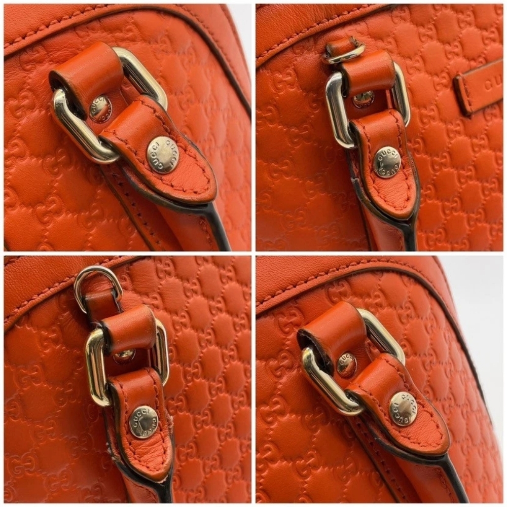 Gucci Microguccissima Mini Dome Satchel Handbag – Vibrant Orange - Picture 13 of 16
